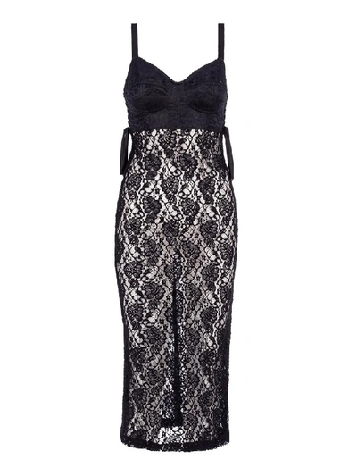 Shop Dolce & Gabbana Cami Dress In Black