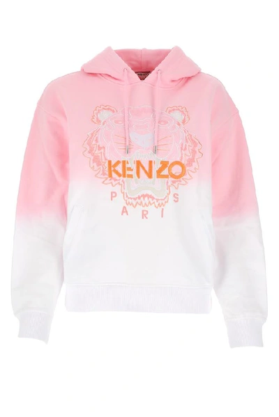 Shop Kenzo Tiger Gradient Hoodie In Pink
