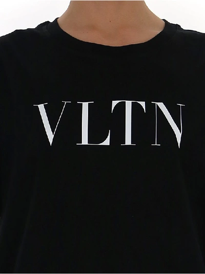 Shop Valentino Vltn Logo T-shirt In Black