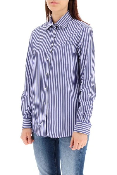 Shop Weekend Max Mara Striped Shirt In Blue