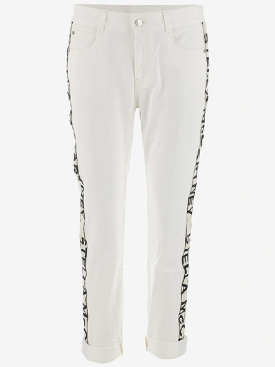 Shop Stella Mccartney Logo Tape Jeans In White