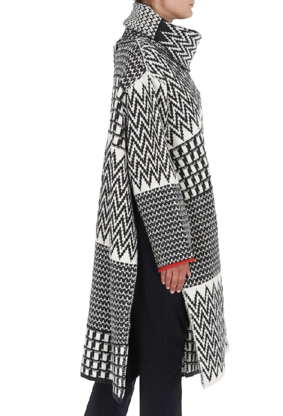 Shop Stella Mccartney Patterned Scarf Coat In Multi