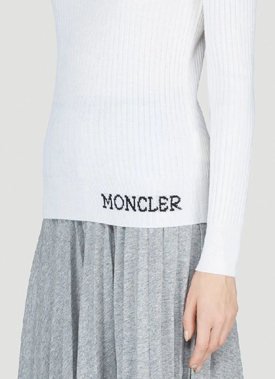 Shop Moncler Logo High In White