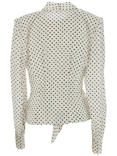 Shop Dolce & Gabbana Polka Dot Print Blouse In White