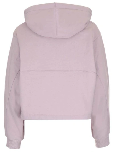 Shop Fendi Logo Stamp Hoodie In Pink