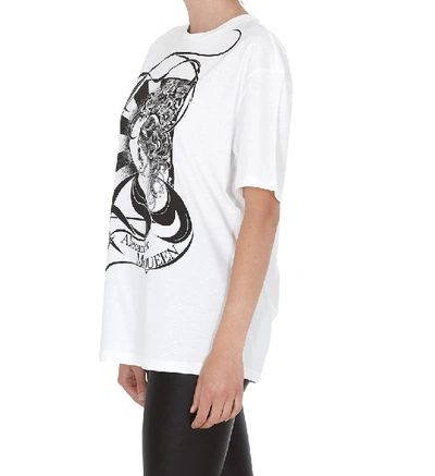 Shop Alexander Mcqueen Graphic Logo T In White