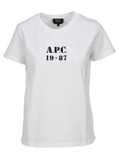 Shop Apc A.p.c. Eliza Logo T In White