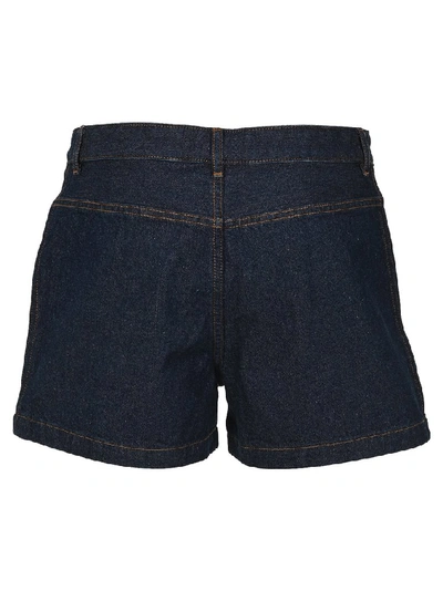 Shop Apc A.p.c. Marine Denim Shorts In Blue