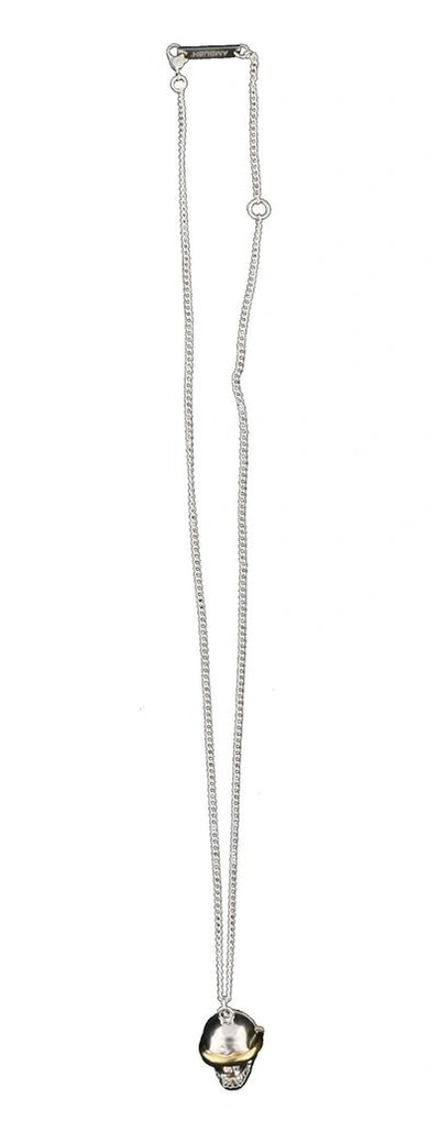 Shop Ambush Skull Pendent Necklace In Silver