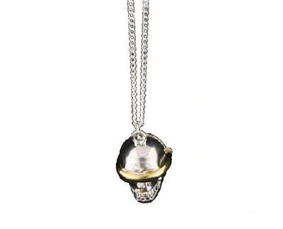Shop Ambush Skull Pendent Necklace In Silver