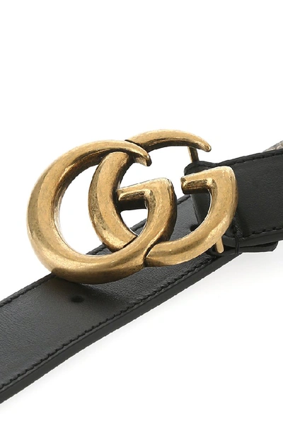 Shop Gucci Double G Buckle Belt In Multi