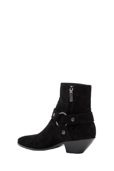 Shop Saint Laurent West Harness Ankle Boots In Black