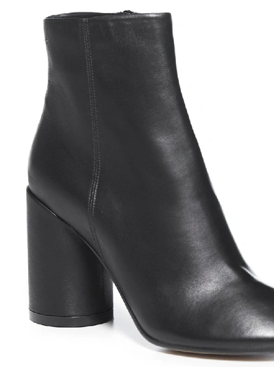 Shop Mm6 Maison Margiela Block Heel Boots In Black