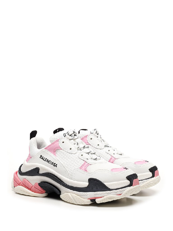pink and black balenciaga triple s