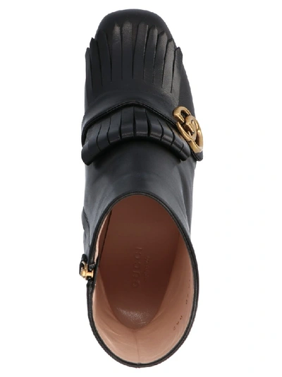 Shop Gucci Double G Ankle Boots In Black