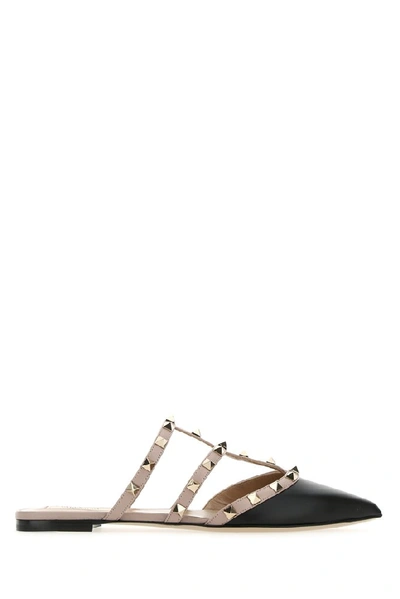 Shop Valentino Garavani Rockstud Mules In Black