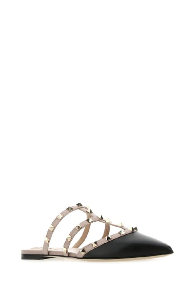 Shop Valentino Garavani Rockstud Mules In Black