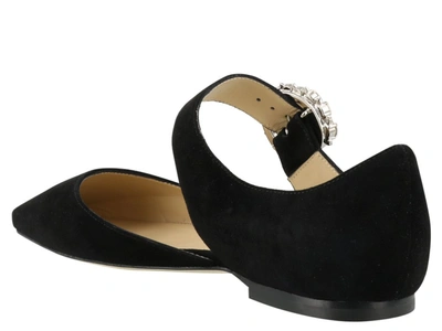 Shop Jimmy Choo Gin Flat Shoes In Black