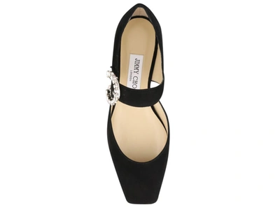 Shop Jimmy Choo Gin Flat Shoes In Black