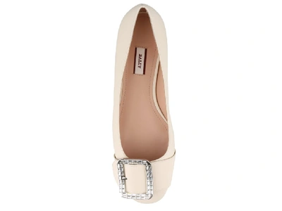 Shop Bally Jackie Ballerina Flats In White