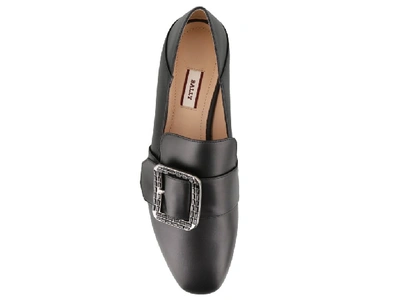 Shop Bally Janelle Embellished Loafers In Black