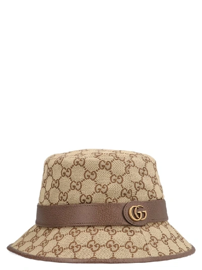 Shop Gucci Gg Fedora Hat In Beige