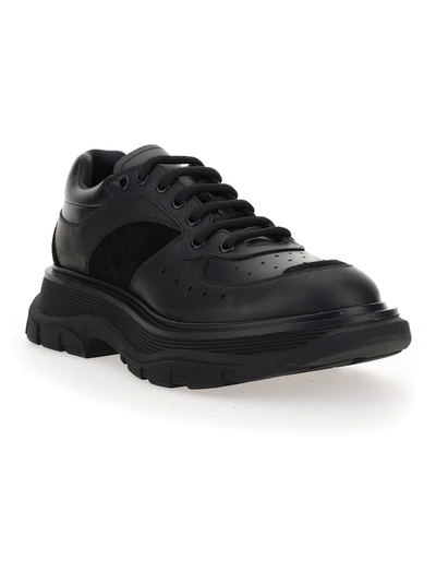 Shop Alexander Mcqueen Tread Slick Sneakers In Black