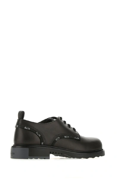 Shop Valentino Vltn Band Derby Shoes In Black