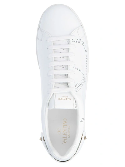 Shop Valentino Garavani Rockstud Vlogo Sneakers In White
