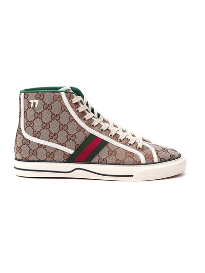 Shop Gucci Tennis 1977 High Top Sneakers In Multi