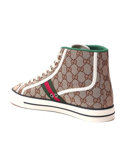 Shop Gucci Tennis 1977 High Top Sneakers In Multi