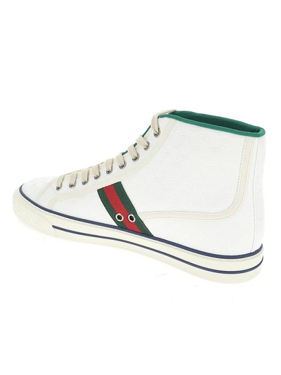 Shop Gucci Tennis 1977 High Top Sneakers In White