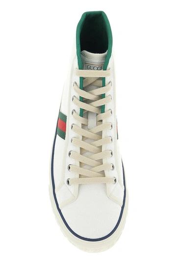 Shop Gucci Tennis 1977 High Top Sneakers In White