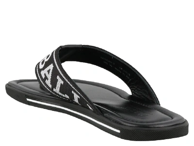 Shop Bally Border Sandals In Black