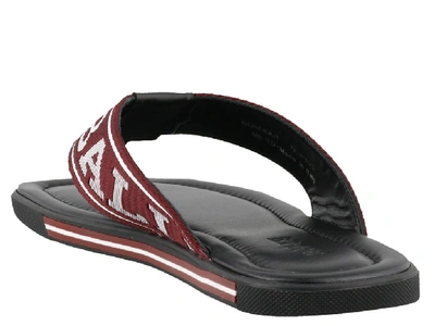 Shop Bally Border Sandals In Red