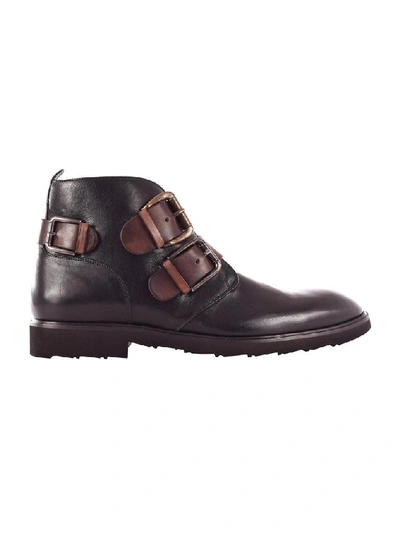 Shop Dolce & Gabbana Contrast Buckle Boots In Black