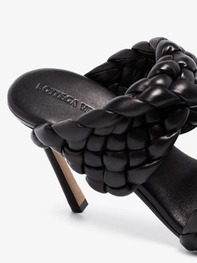 Shop Bottega Veneta Bv Curve Leather Sandals In Black