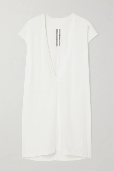 Shop Rick Owens Dylan Cotton-jersey T-shirt In White