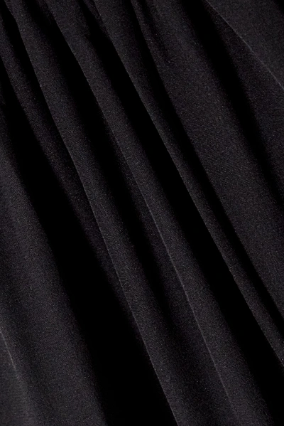 Shop Aross Girl X Soler Gretchen Belted Silk Crepe De Chine Halterneck Maxi Dress In Black