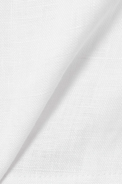 Shop Faithfull The Brand + Net Sustain Celia Belted Linen Shorts In White