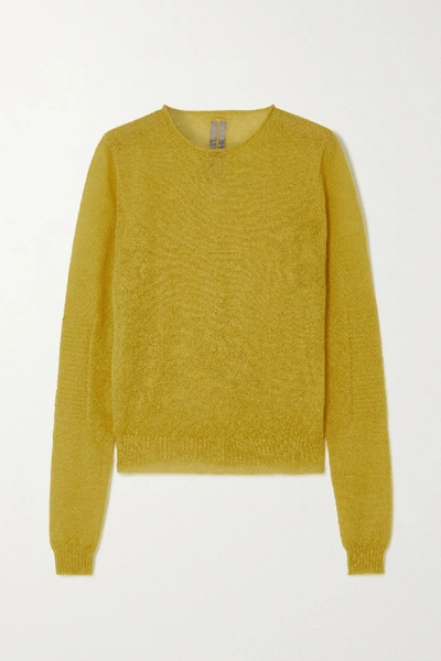 Shop Rick Owens Knitted Sweater In Yellow