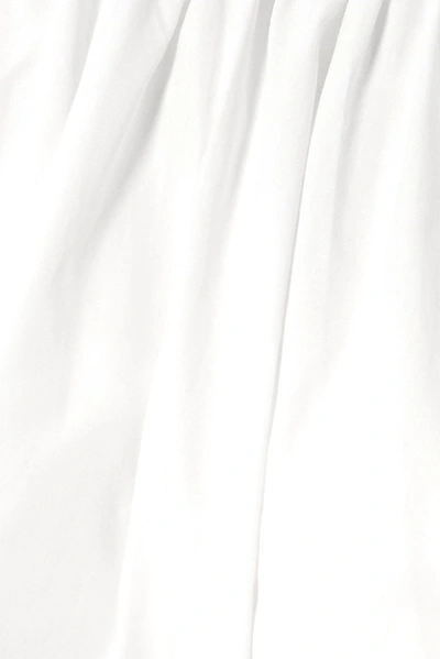 Shop Aross Girl X Soler Gretchen Belted Ruffled Cotton-poplin Top In White