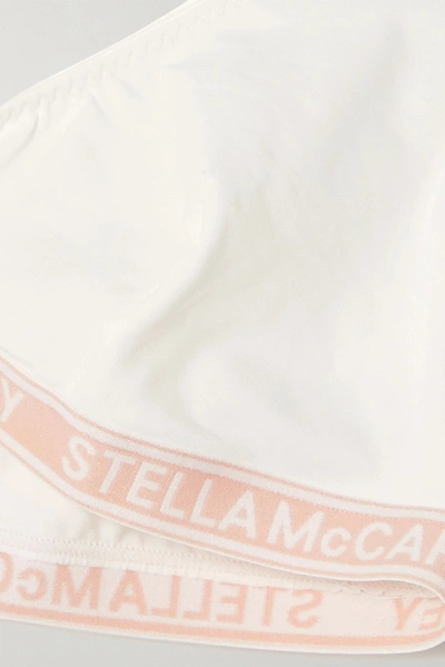 Shop Stella Mccartney Stretch-cotton Soft-cup Bra In White