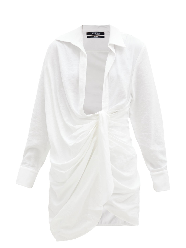 jacquemus white shirt dress