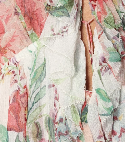Shop Zimmermann Bellitude Floral Silk Jumpsuit In Multicoloured