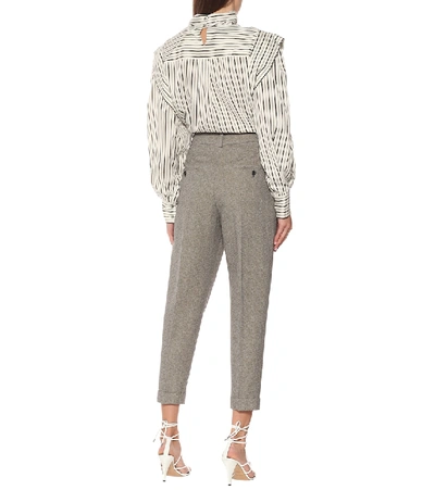 Shop Isabel Marant Oceyo High-rise Tapered Pants In Grey