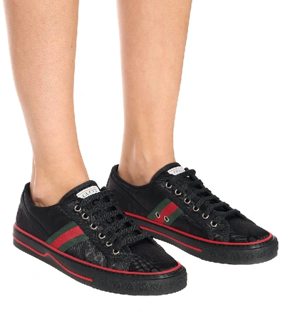 Shop Gucci Off The Grid Gg-jacquard Sneakers In Black