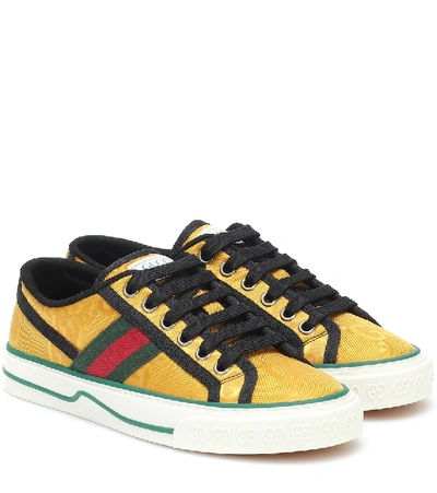 Shop Gucci Off The Grid Gg-jacquard Sneakers In Yellow