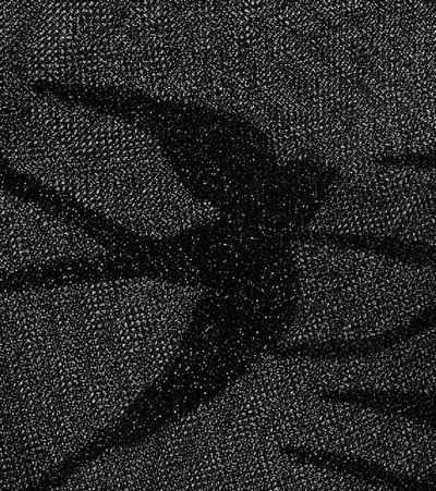 Shop Alaïa Metallic Knit Minidress In Black