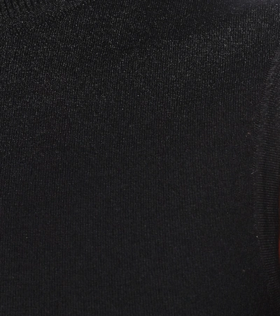 Shop Alaïa Wool-blend Bodysuit In Black